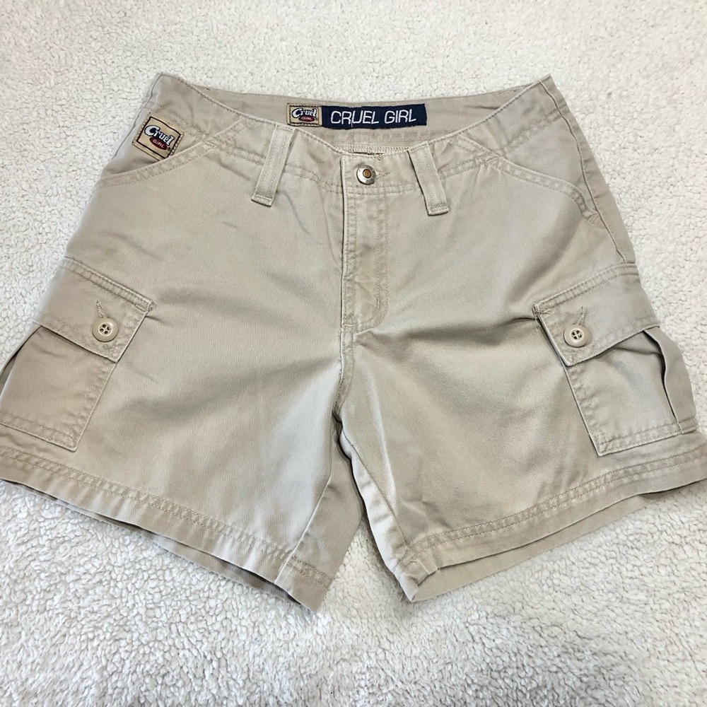 Cruel Girl Women's Khaki Cargo Shorts